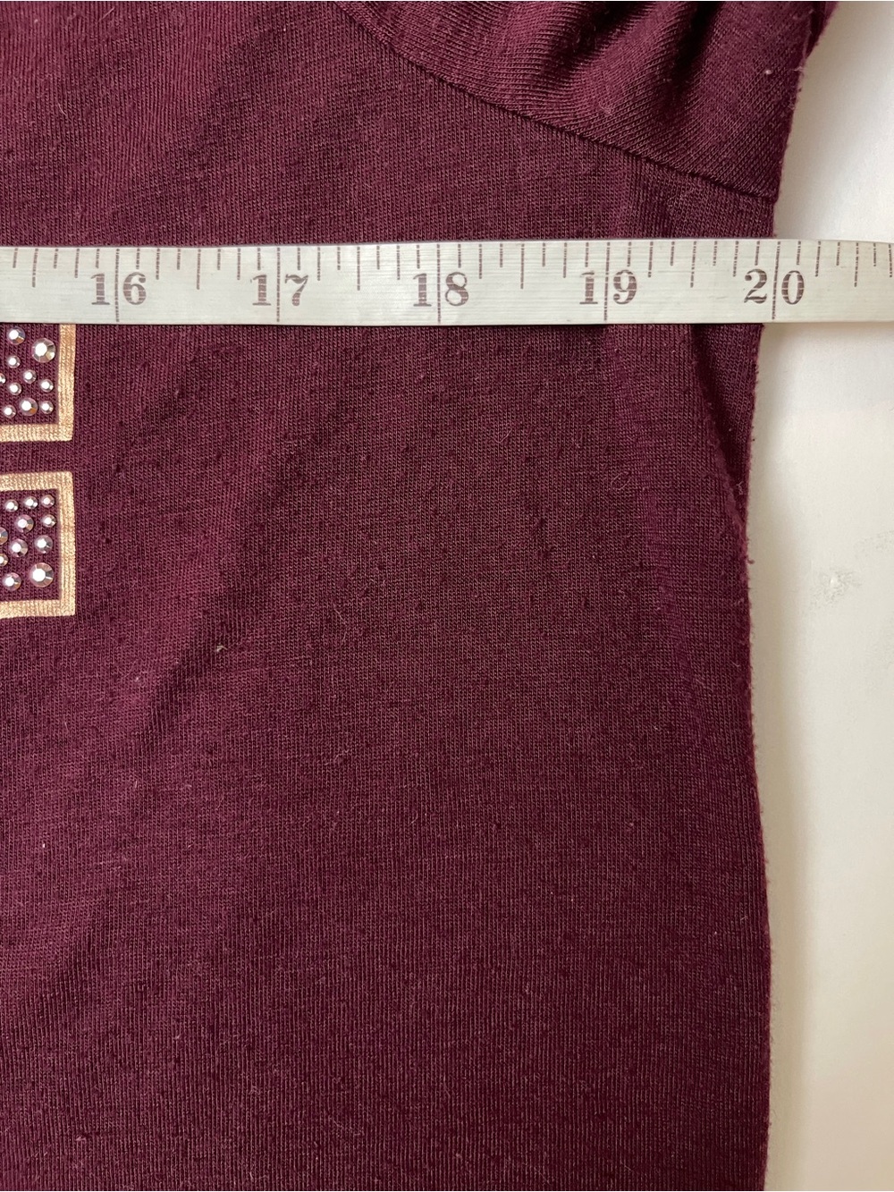Rock & Republic x Star Wars Rhinestone Cold Shoulder Top Large Burgundy Y2K * - Picture 4 of 5